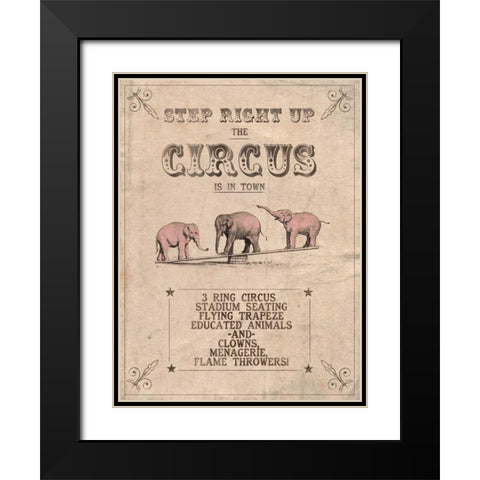 Vintage Circus I Black Modern Wood Framed Art Print with Double Matting by Popp, Grace