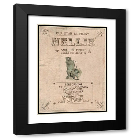 Vintage Circus II Black Modern Wood Framed Art Print with Double Matting by Popp, Grace