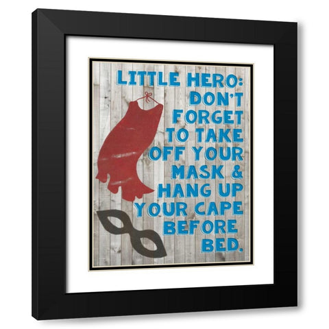 Little Hero III Black Modern Wood Framed Art Print with Double Matting by Popp, Grace