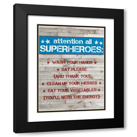 Little Hero IV Black Modern Wood Framed Art Print with Double Matting by Popp, Grace