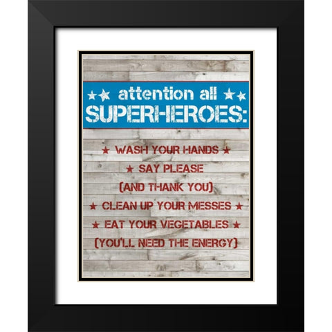 Little Hero IV Black Modern Wood Framed Art Print with Double Matting by Popp, Grace