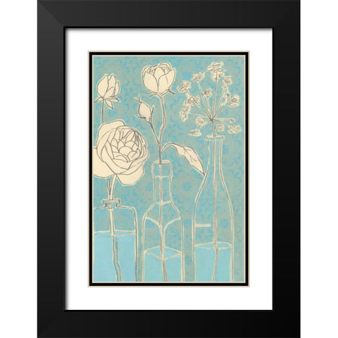 Apothecary Flowers I Black Modern Wood Framed Art Print with Double Matting by Popp, Grace