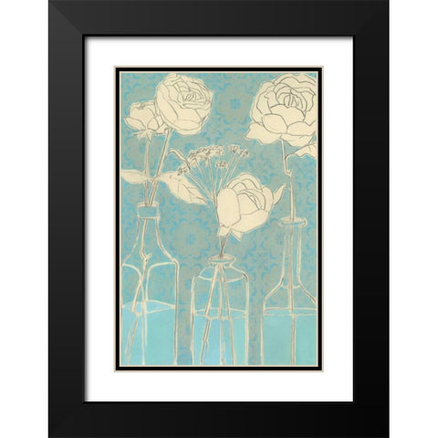 Apothecary Flowers II Black Modern Wood Framed Art Print with Double Matting by Popp, Grace