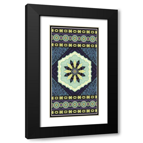 Endeavour Panel I Black Modern Wood Framed Art Print with Double Matting by Hoffman, Katia