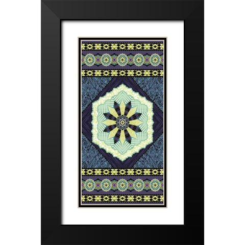Endeavour Panel I Black Modern Wood Framed Art Print with Double Matting by Hoffman, Katia