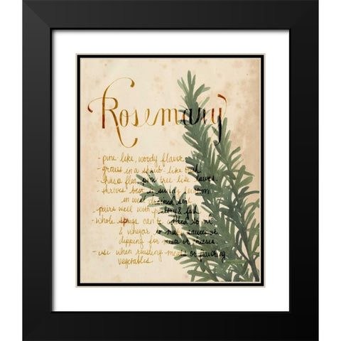 Herb Study IV Black Modern Wood Framed Art Print with Double Matting by Popp, Grace