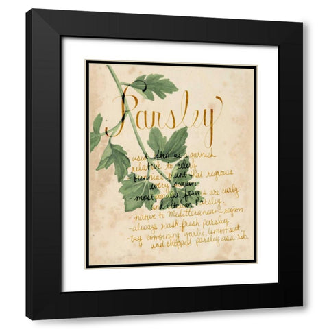 Herb Study V Black Modern Wood Framed Art Print with Double Matting by Popp, Grace