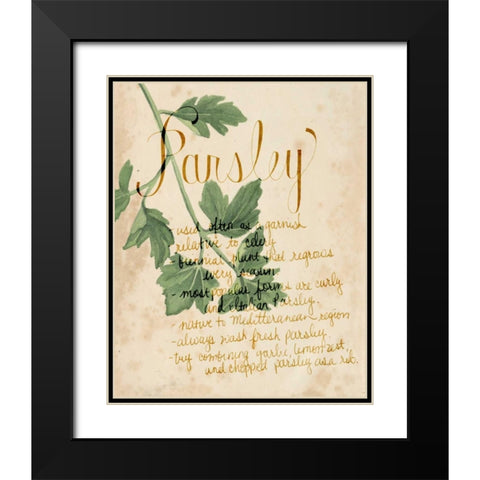 Herb Study V Black Modern Wood Framed Art Print with Double Matting by Popp, Grace