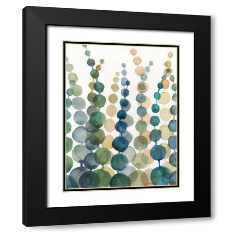 Pompom Botanical I Black Modern Wood Framed Art Print with Double Matting by Meagher, Megan