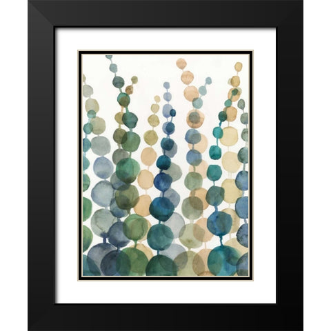 Pompom Botanical I Black Modern Wood Framed Art Print with Double Matting by Meagher, Megan