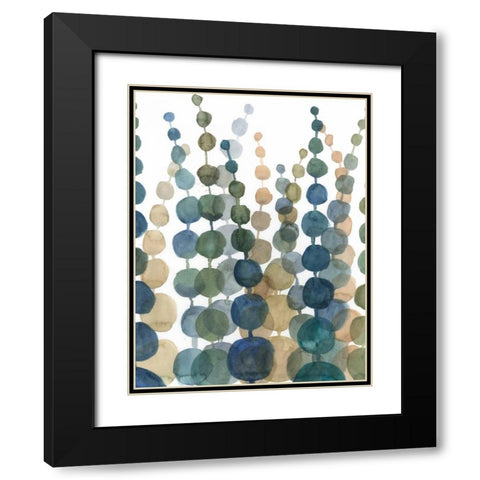 Pompom Botanical II Black Modern Wood Framed Art Print with Double Matting by Meagher, Megan
