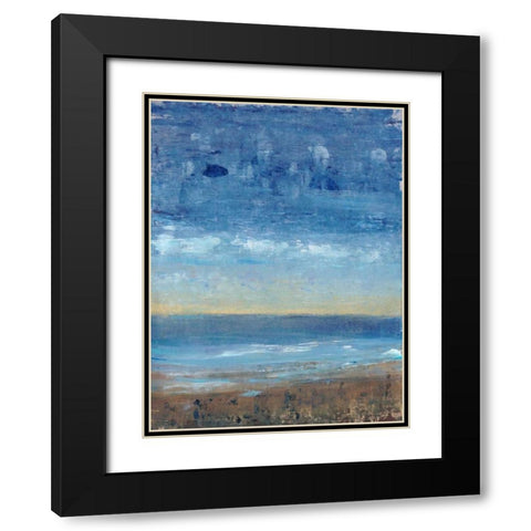 Calm Surf I Black Modern Wood Framed Art Print with Double Matting by OToole, Tim