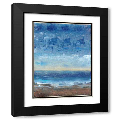Calm Surf II Black Modern Wood Framed Art Print with Double Matting by OToole, Tim