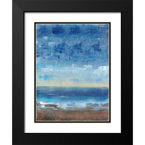 Calm Surf II Black Modern Wood Framed Art Print with Double Matting by OToole, Tim