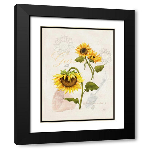 Romantic Sunflower I Black Modern Wood Framed Art Print with Double Matting by Reynolds, Jade