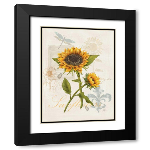 Romantic Sunflower II Black Modern Wood Framed Art Print with Double Matting by Reynolds, Jade