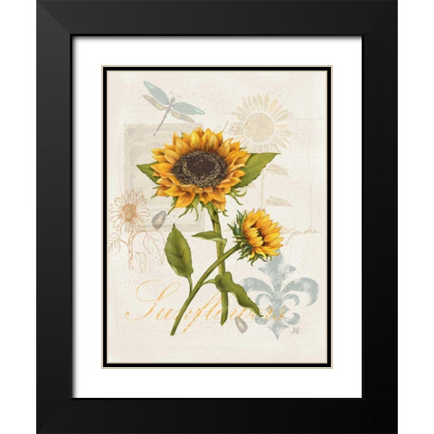 Romantic Sunflower II Black Modern Wood Framed Art Print with Double Matting by Reynolds, Jade