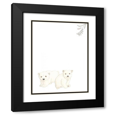 Baby Animals II Black Modern Wood Framed Art Print with Double Matting by Vess, June Erica