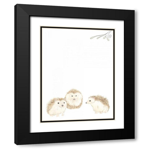 Baby Animals IV Black Modern Wood Framed Art Print with Double Matting by Vess, June Erica