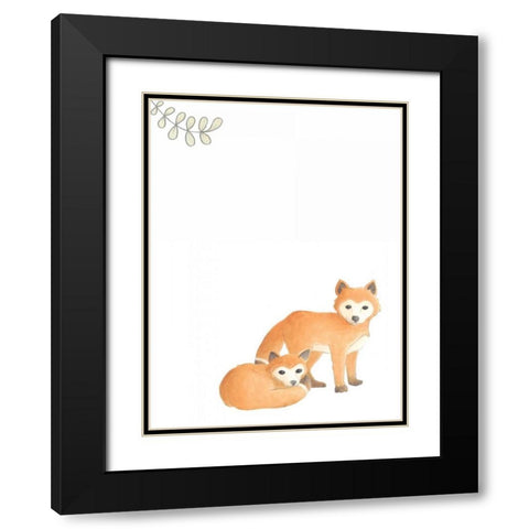 Baby Animals V Black Modern Wood Framed Art Print with Double Matting by Vess, June Erica