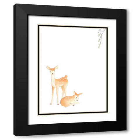 Baby Animals VI Black Modern Wood Framed Art Print with Double Matting by Vess, June Erica