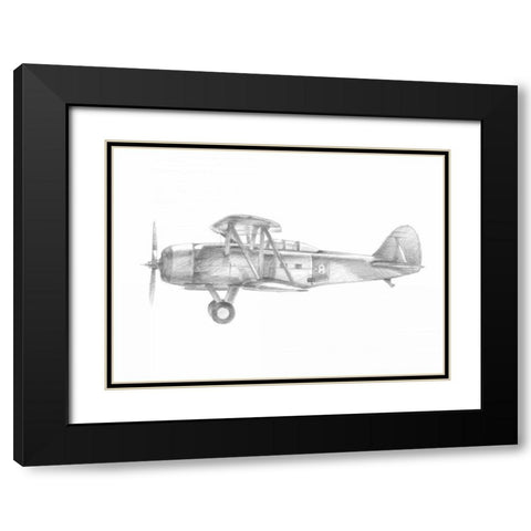 Technical Flight IV Black Modern Wood Framed Art Print with Double Matting by Harper, Ethan
