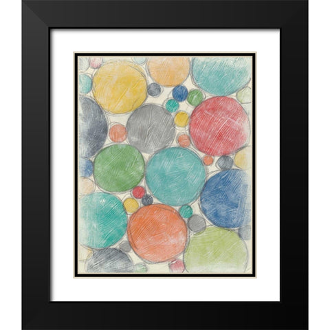 Twirl I 2-Up Black Modern Wood Framed Art Print with Double Matting by Zarris, Chariklia