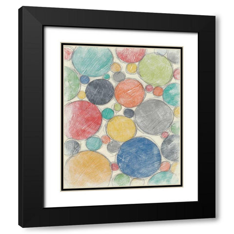 Twirl II 2-Up Black Modern Wood Framed Art Print with Double Matting by Zarris, Chariklia