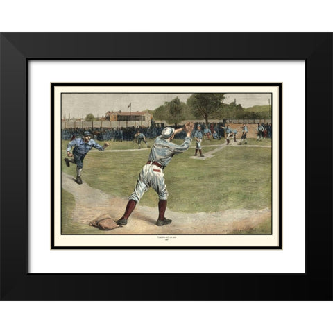 Thrown out on 2nd 1887 Black Modern Wood Framed Art Print with Double Matting by Gaul