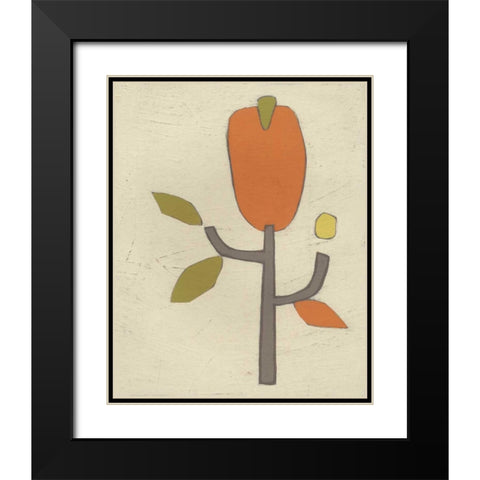 Simple Stems I Black Modern Wood Framed Art Print with Double Matting by Vess, June Erica