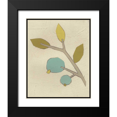 Simple Stems II Black Modern Wood Framed Art Print with Double Matting by Vess, June Erica
