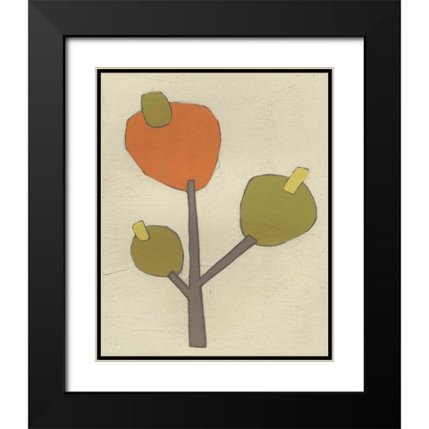 Simple Stems III Black Modern Wood Framed Art Print with Double Matting by Vess, June Erica