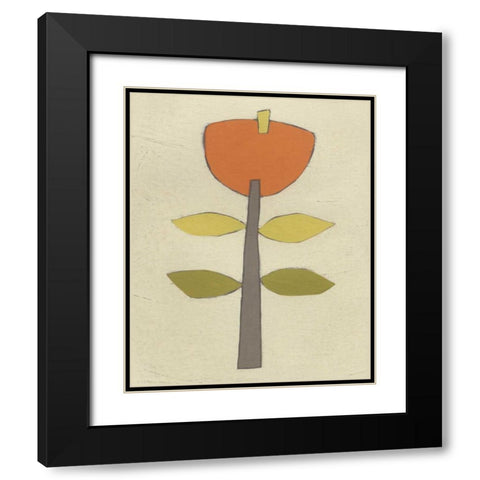 Simple Stems V Black Modern Wood Framed Art Print with Double Matting by Vess, June Erica