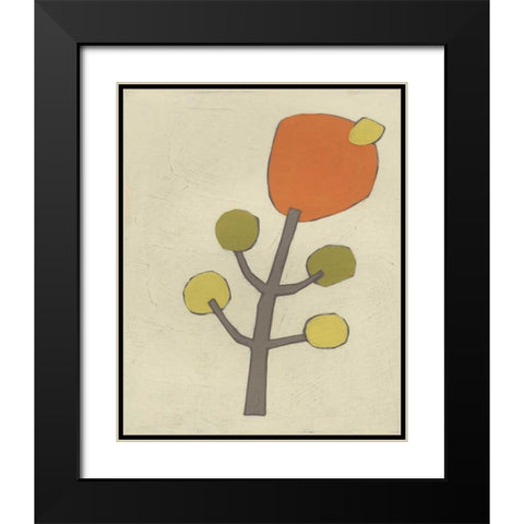 Simple Stems VII Black Modern Wood Framed Art Print with Double Matting by Vess, June Erica