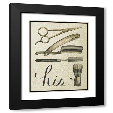 Antique Toilette iV Black Modern Wood Framed Art Print with Double Matting by Popp, Grace