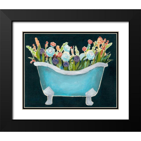 2-Up Bathtub Garden II Black Modern Wood Framed Art Print with Double Matting by Popp, Grace
