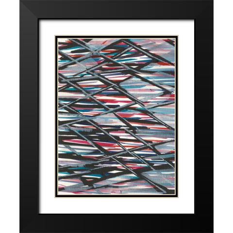 Chain Link I Black Modern Wood Framed Art Print with Double Matting by Fuchs, Jodi