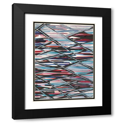 Chain Link II Black Modern Wood Framed Art Print with Double Matting by Fuchs, Jodi