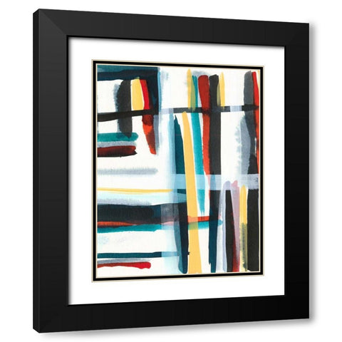 Book Shelf I Black Modern Wood Framed Art Print with Double Matting by Fuchs, Jodi