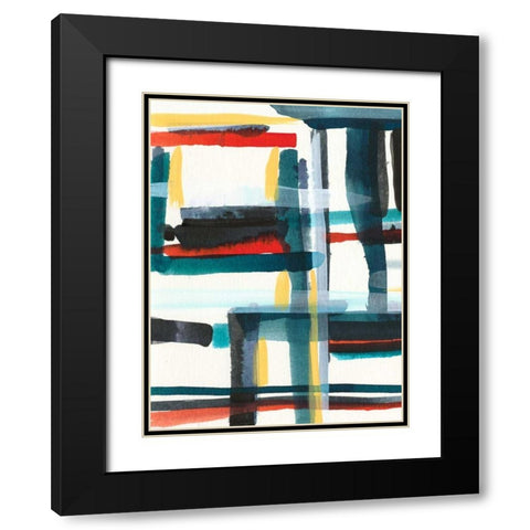 Book Shelf II Black Modern Wood Framed Art Print with Double Matting by Fuchs, Jodi