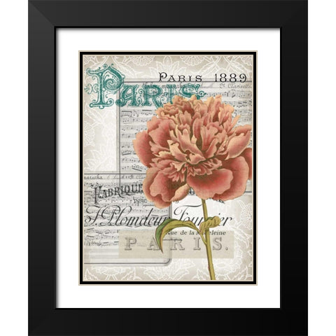 Musical Paris IV Black Modern Wood Framed Art Print with Double Matting by Goldberger, Jennifer