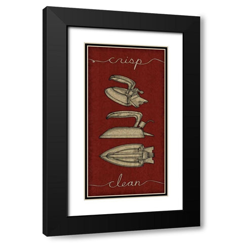 Pressed I Black Modern Wood Framed Art Print with Double Matting by Pied Piper Creative