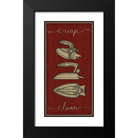 Pressed I Black Modern Wood Framed Art Print with Double Matting by Pied Piper Creative