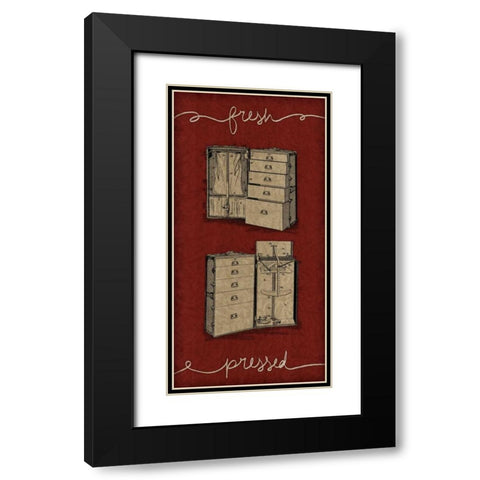 Pressed II Black Modern Wood Framed Art Print with Double Matting by Pied Piper Creative