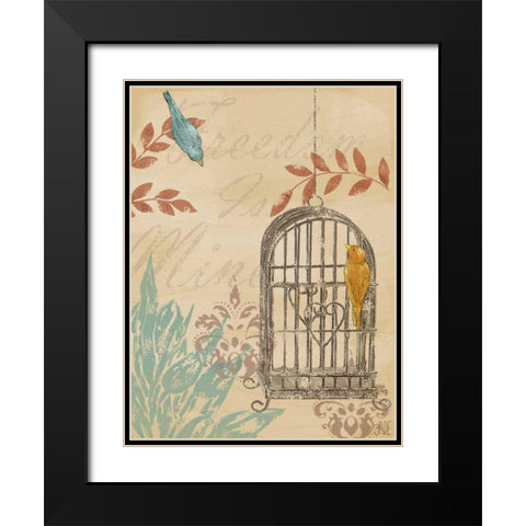Uncaged II Black Modern Wood Framed Art Print with Double Matting by Reynolds, Jade