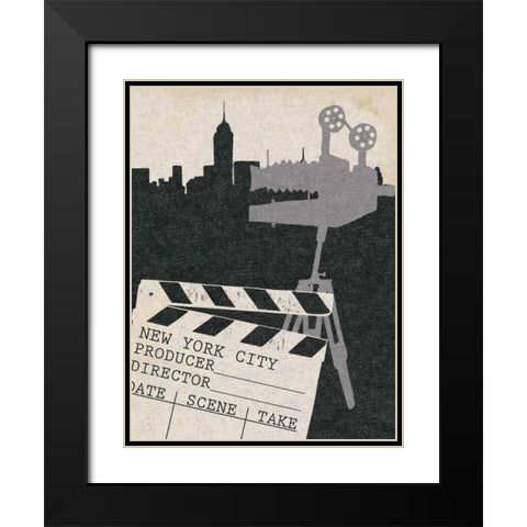 Vintage Film II Black Modern Wood Framed Art Print with Double Matting by Popp, Grace