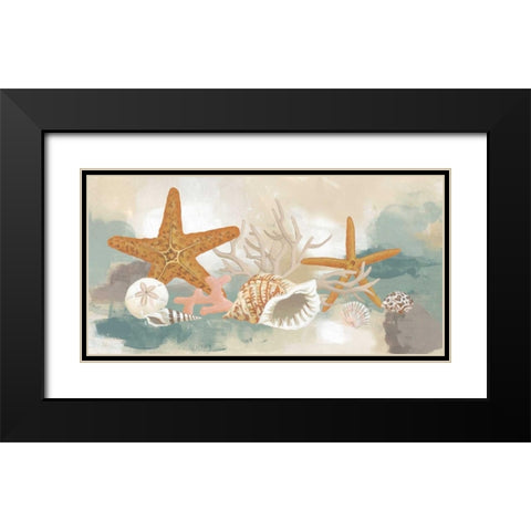Marine Tableau I Black Modern Wood Framed Art Print with Double Matting by Vess, June Erica