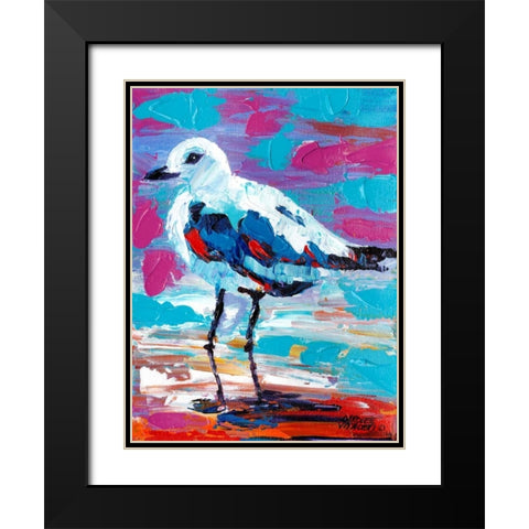 Seaside Birds II Black Modern Wood Framed Art Print with Double Matting by Vitaletti, Carolee