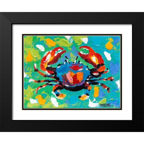 Seaside Crab I Black Modern Wood Framed Art Print with Double Matting by Vitaletti, Carolee