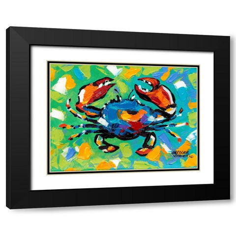 Seaside Crab II Black Modern Wood Framed Art Print with Double Matting by Vitaletti, Carolee